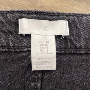 H&M black denim jeans